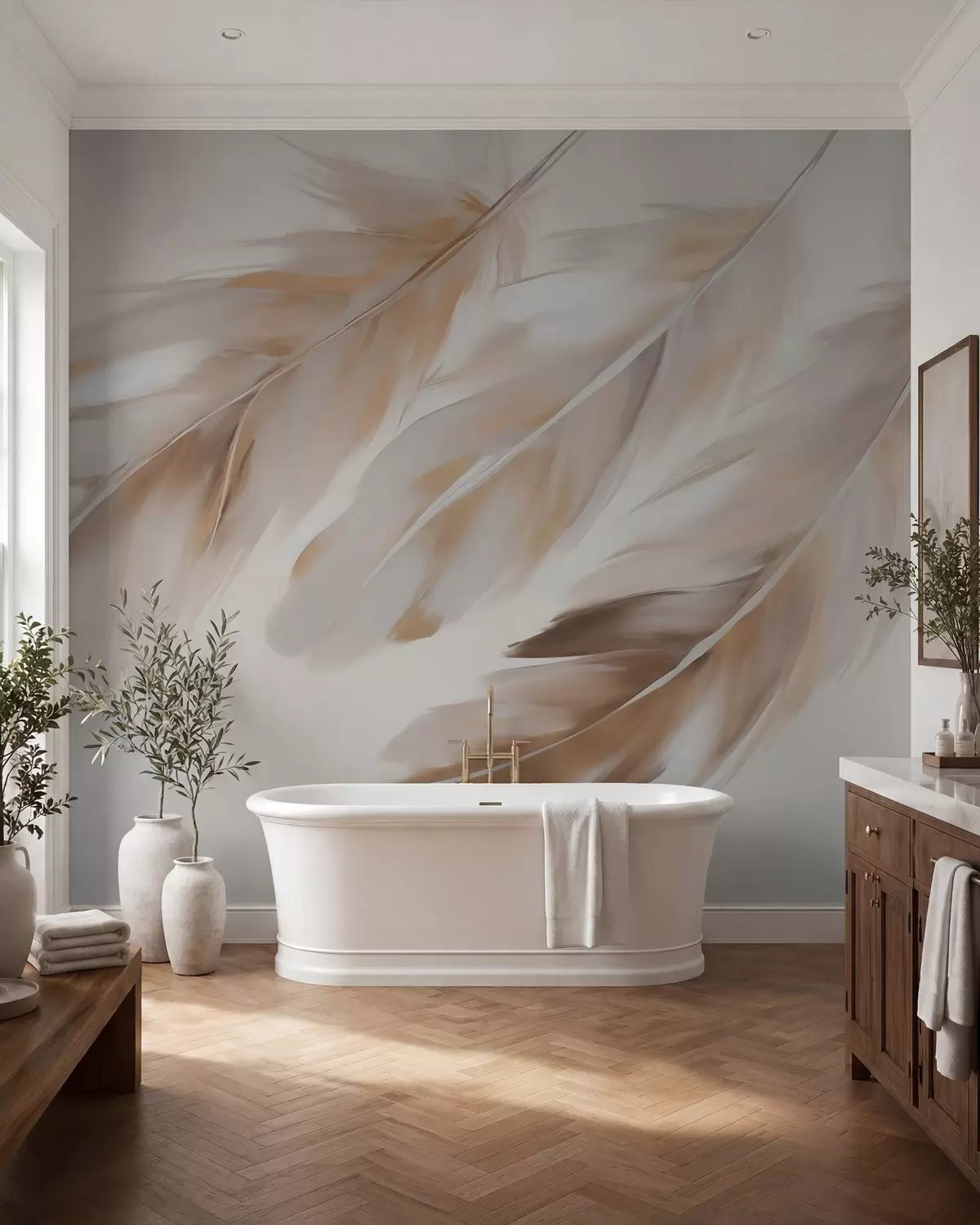 wall murals Abstract feathers w05991