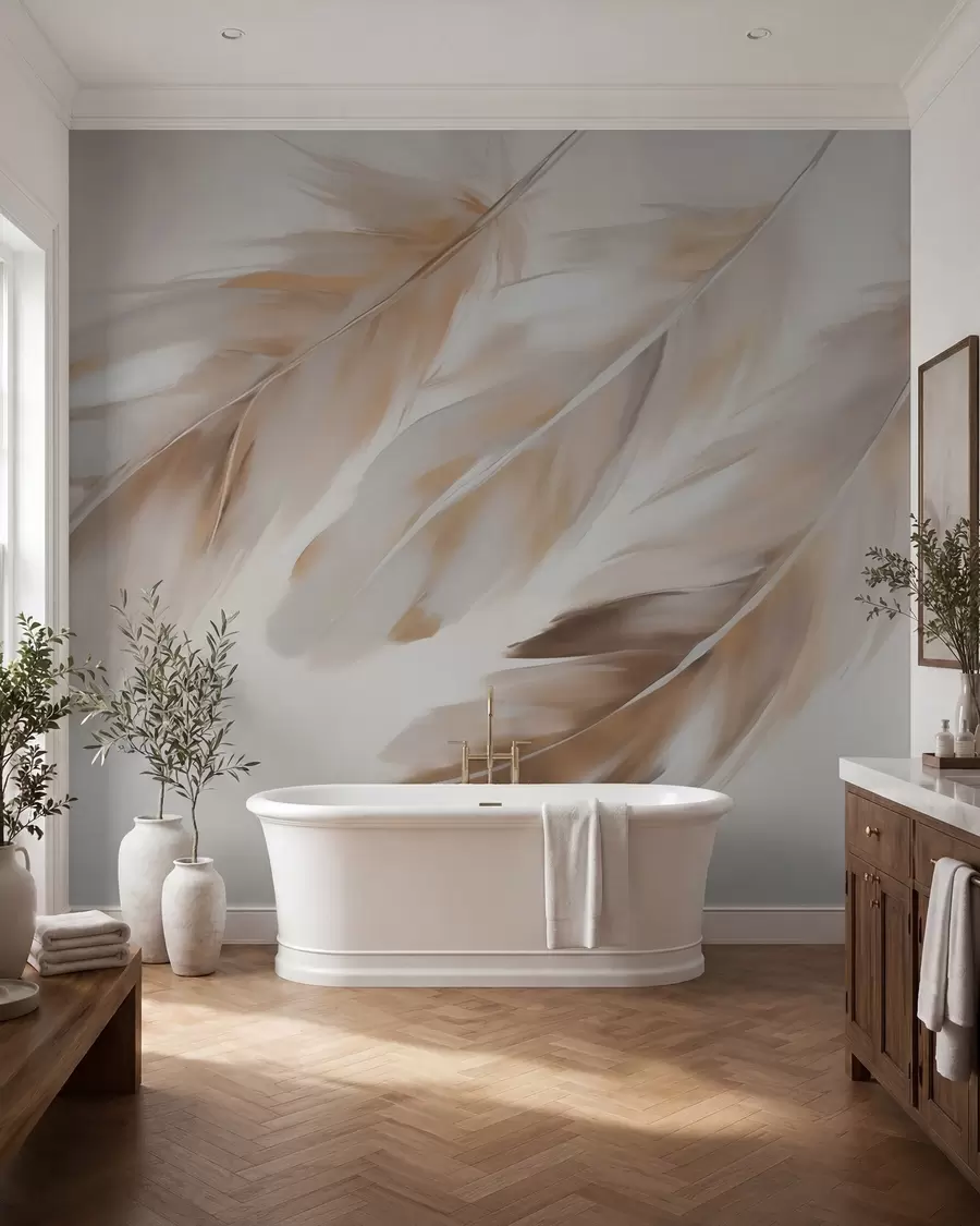 peintures murales Plumes abstraites w05991