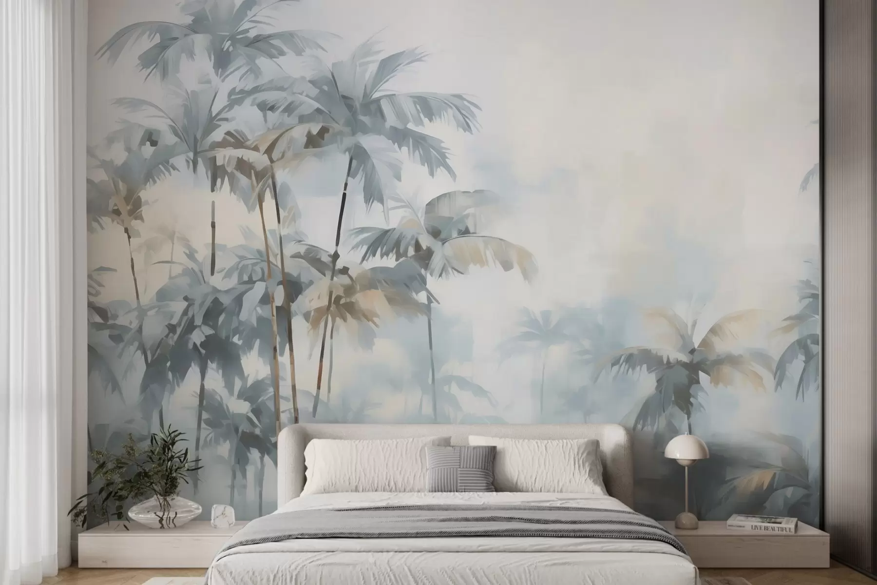 peintures murales Palmiers abstraits w05994