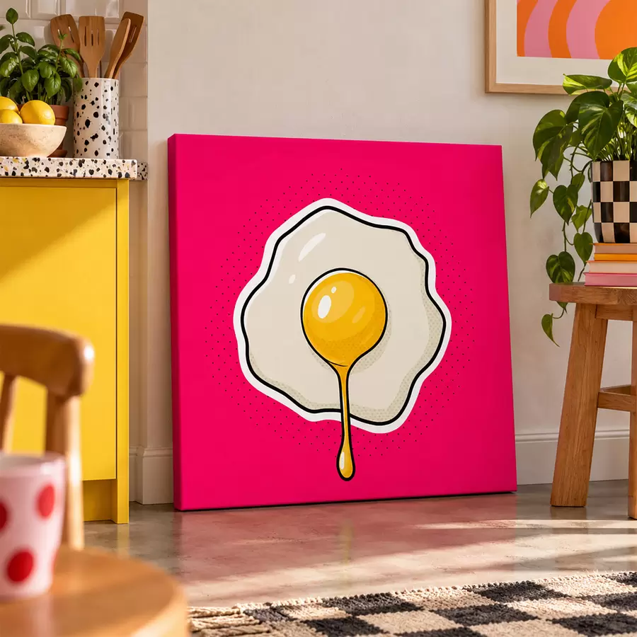 Wall Mural Photo Wallpaper Sunny side up delight on pink s50788