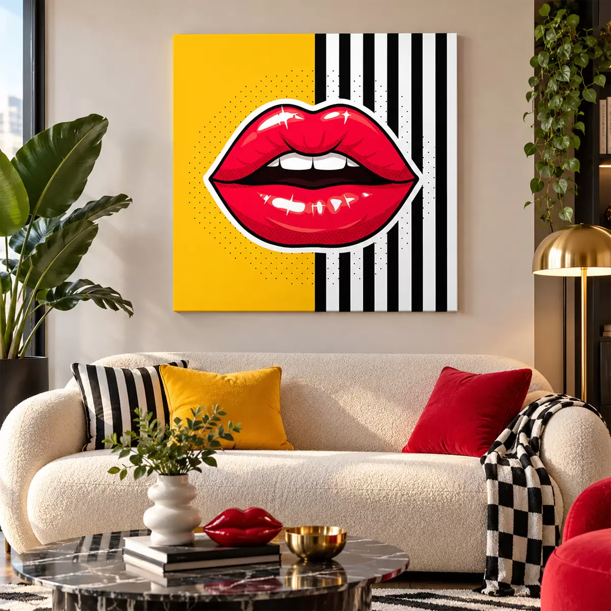 murales Labios llamativos, una declaración de estilo vibrante s50790