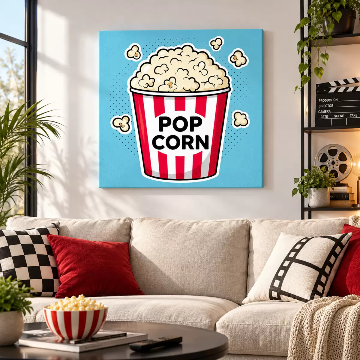 murales La hora de la merienda con unas deliciosas palomitas s50791
