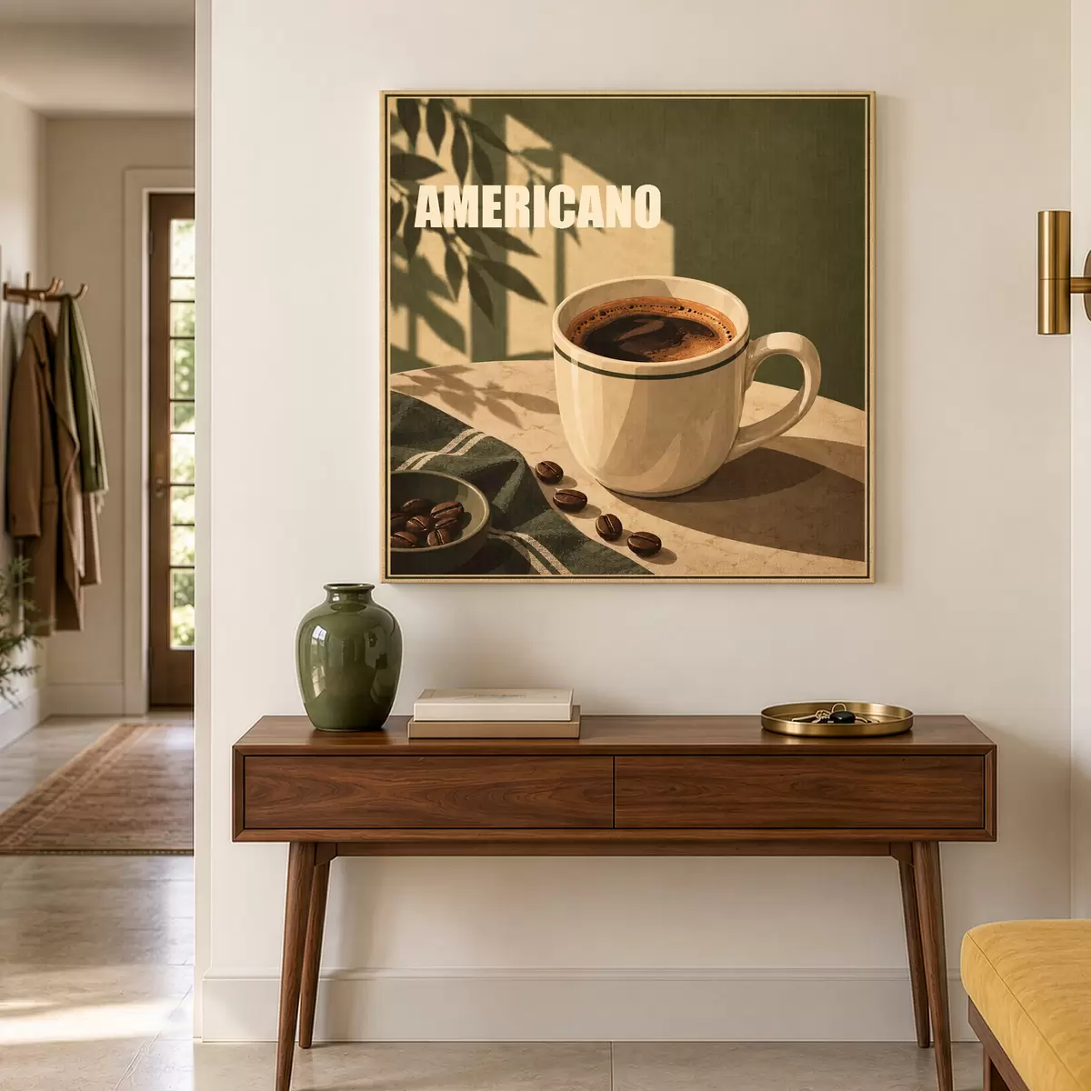murales Una taza caliente de felicidad matutina s50872