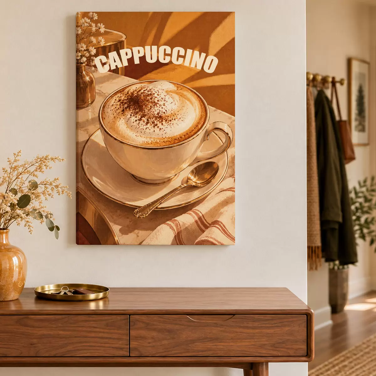 wall murals Delicious cappuccino to brighten your day s50874