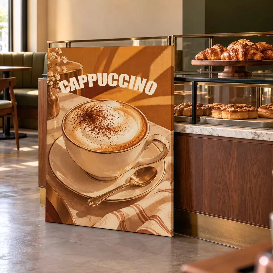 murales Un delicioso capuchino para alegrarte el día s50874