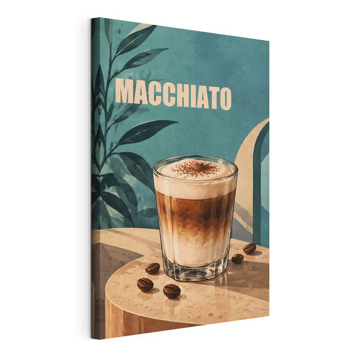 wall murals Delicious macchiato on a sunny day s50875
