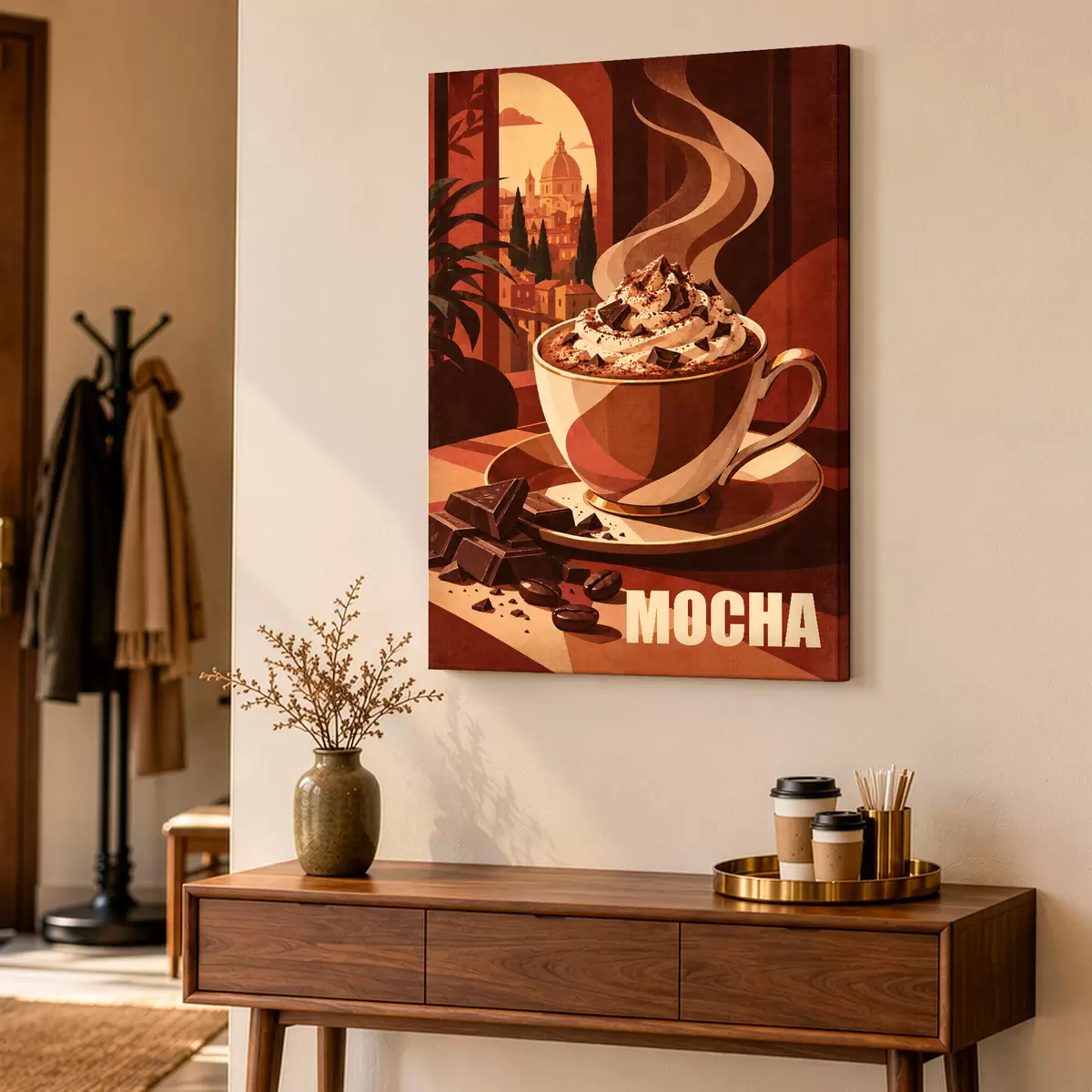 wall murals Rich mocha delight in every sip s50876