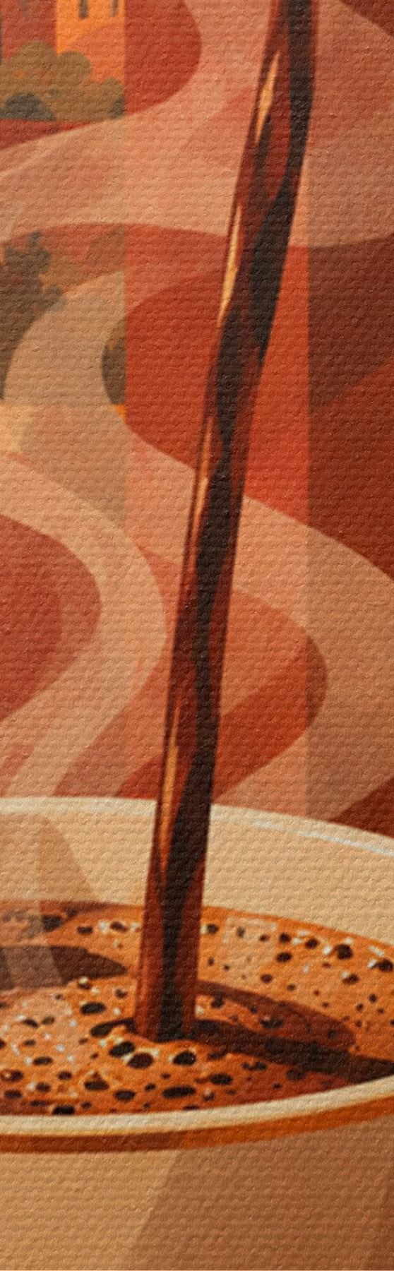 wall murals Warm coffee in a cozy setting s50877