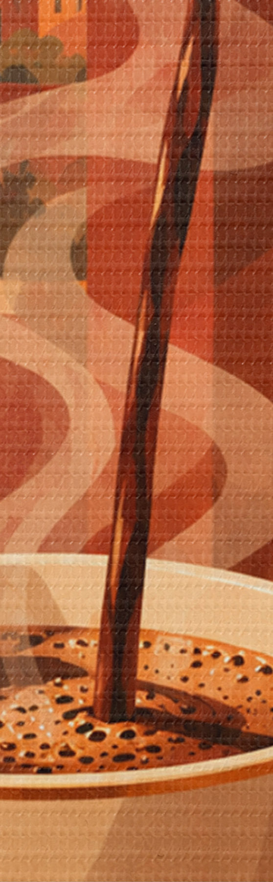 wall murals Warm coffee in a cozy setting s50877