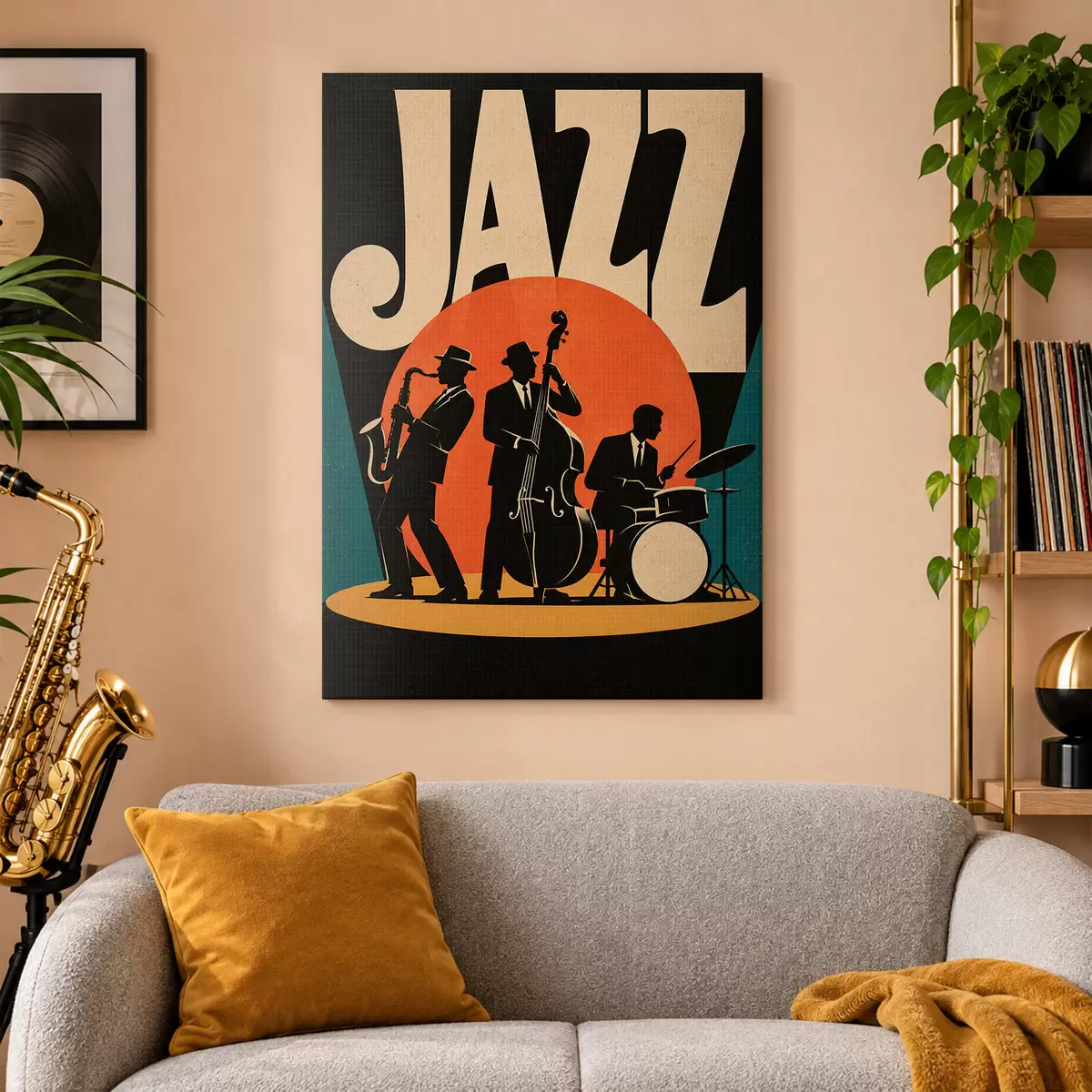 wall murals Swinging through the night with jazz s50921