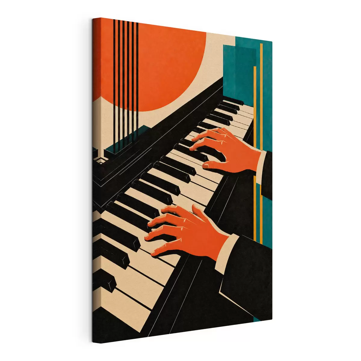 wall murals Hands dancing on piano keys s50922