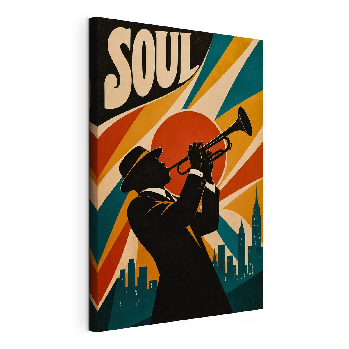 wall murals Jazz notes echo through the city s50925