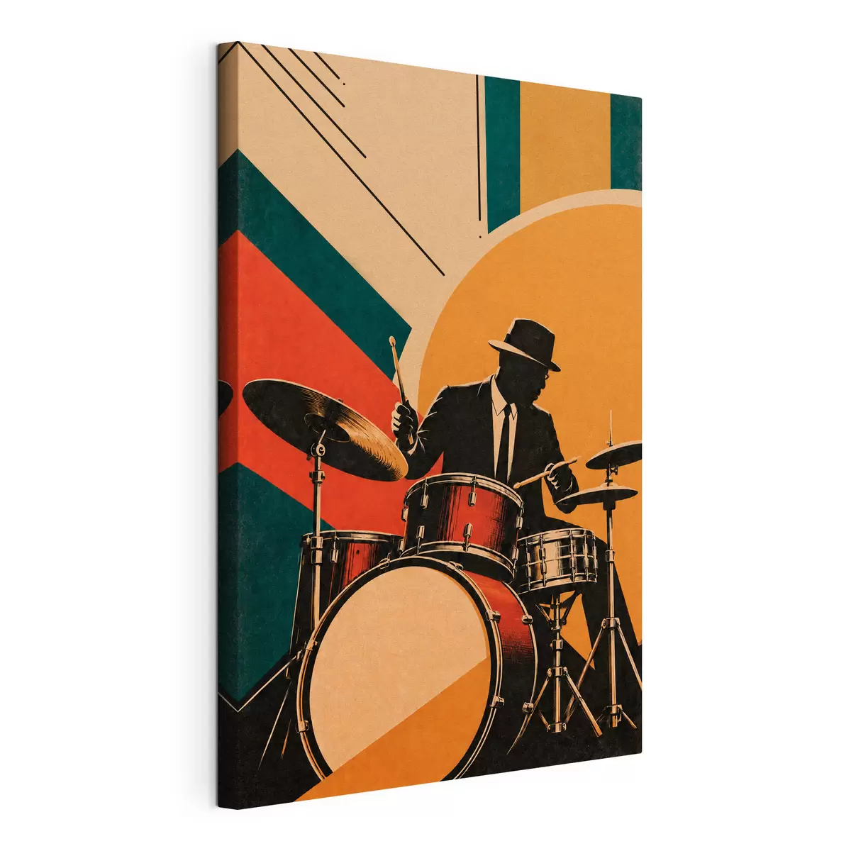 wall murals Jazz rhythms in vibrant colors s50928