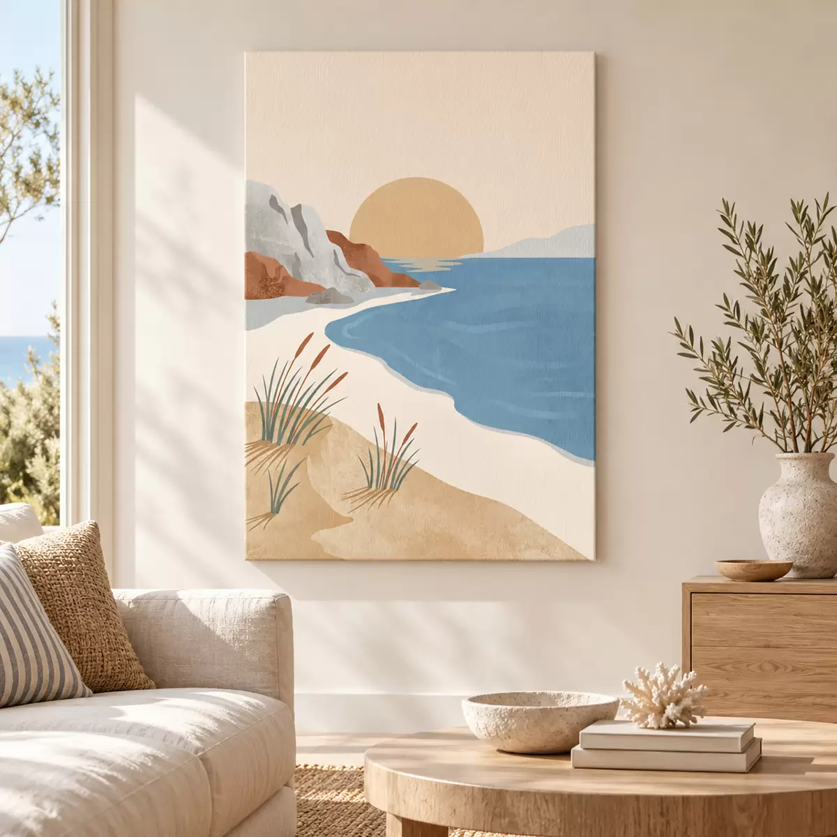 wall murals Serene beach at sunset tranquility s50731