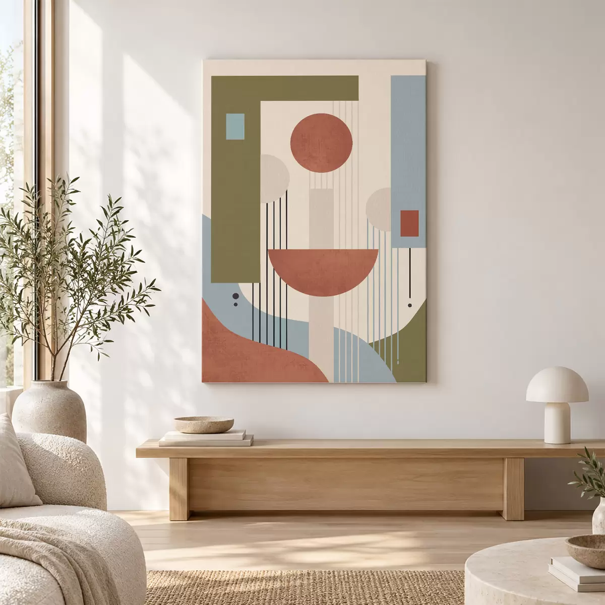 wall murals Abstract shapes in warm tones s50732