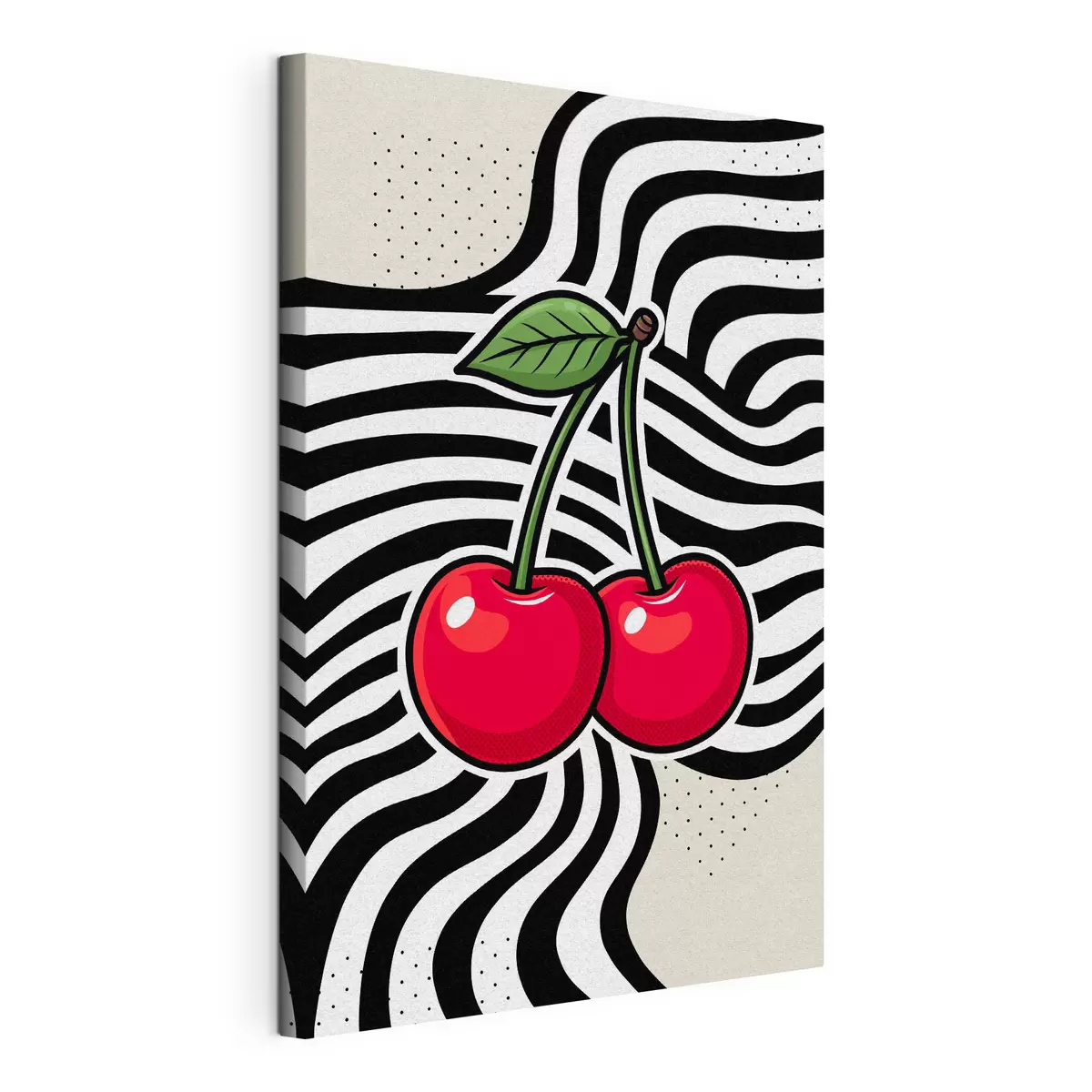 wall murals Playful cherries on stylish backdrop s50787