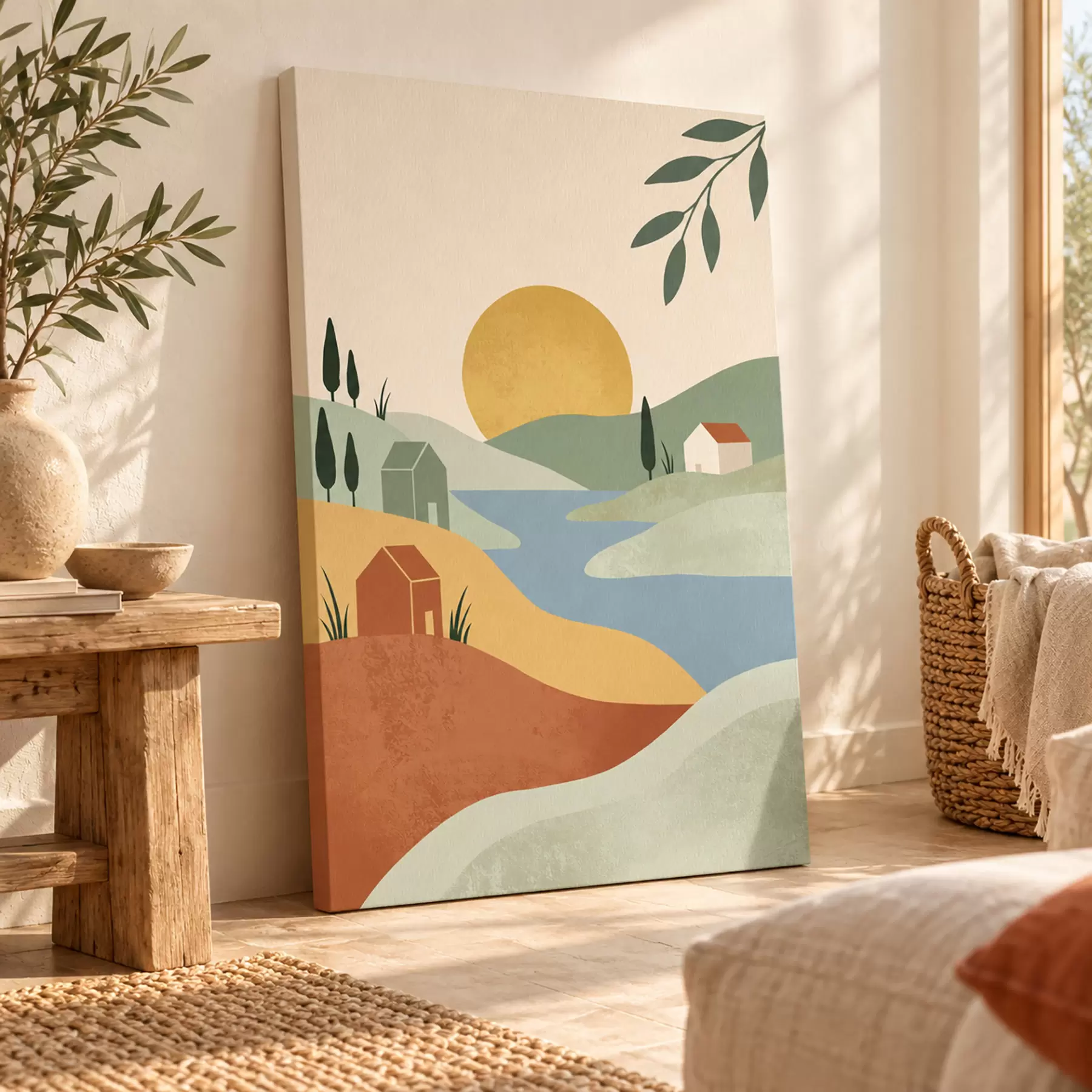 murales Paisaje sereno con colores suaves s50729