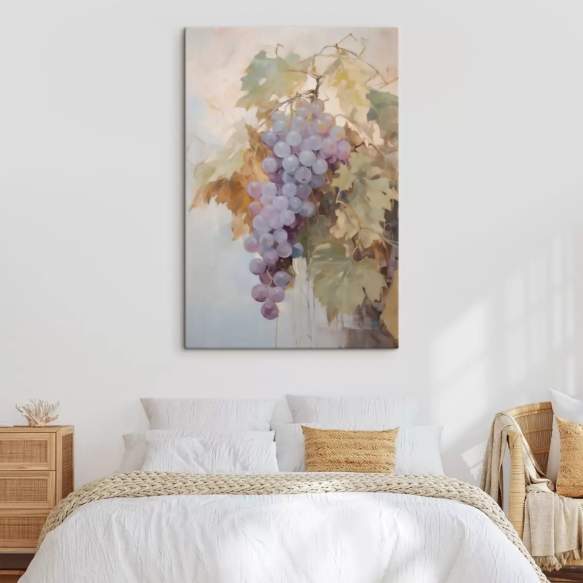 wall murals Grapes, imitation of a painting s51124