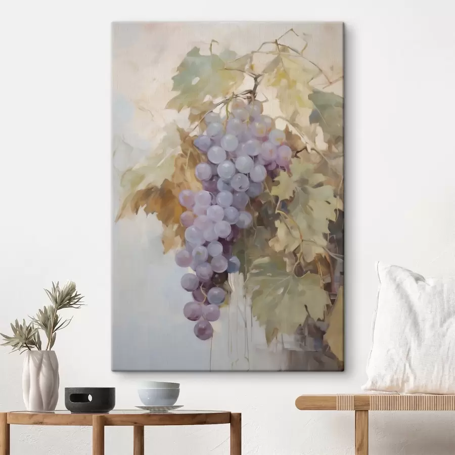 wall murals Grapes, imitation of a painting s51124