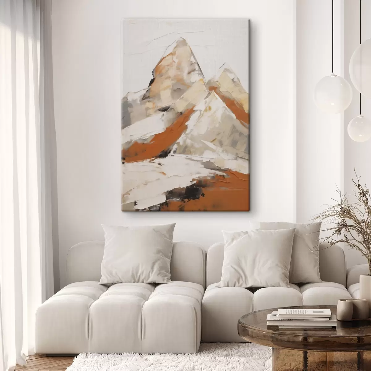 wall murals Abstraction mountains, imitation of a painting s51126
