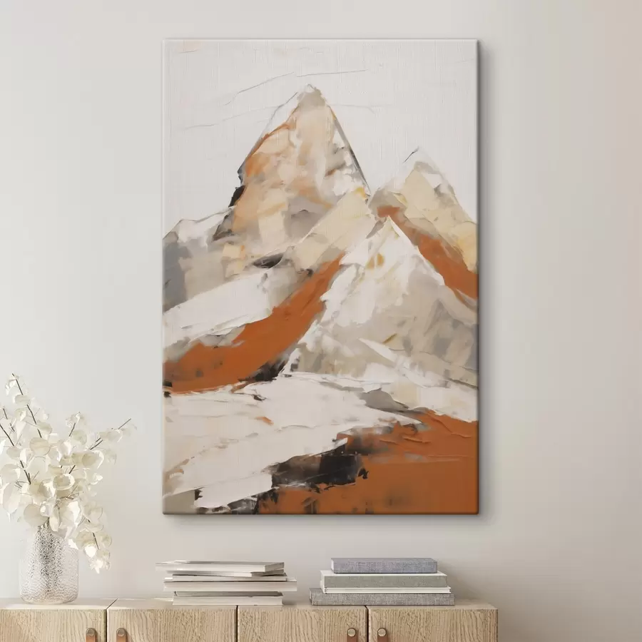 wall murals Abstraction mountains, imitation of a painting s51126
