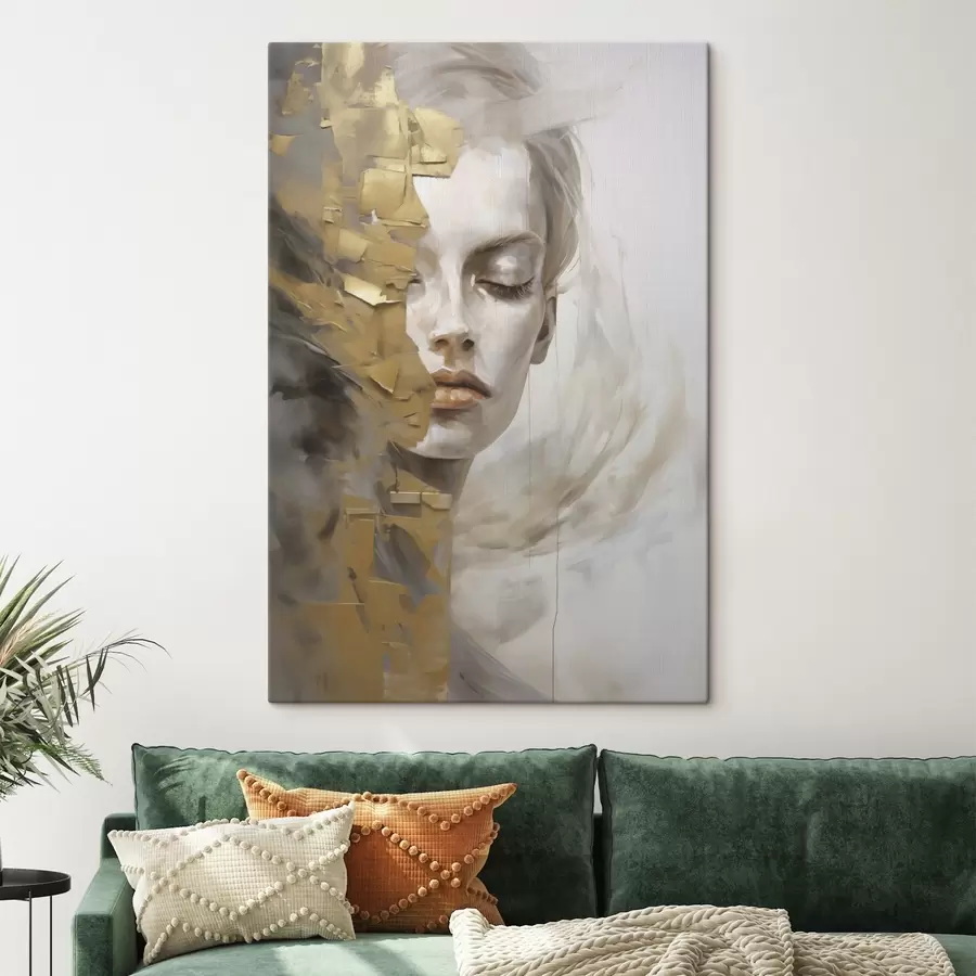 wall murals Abstract portrait, imitation of a painting s51129