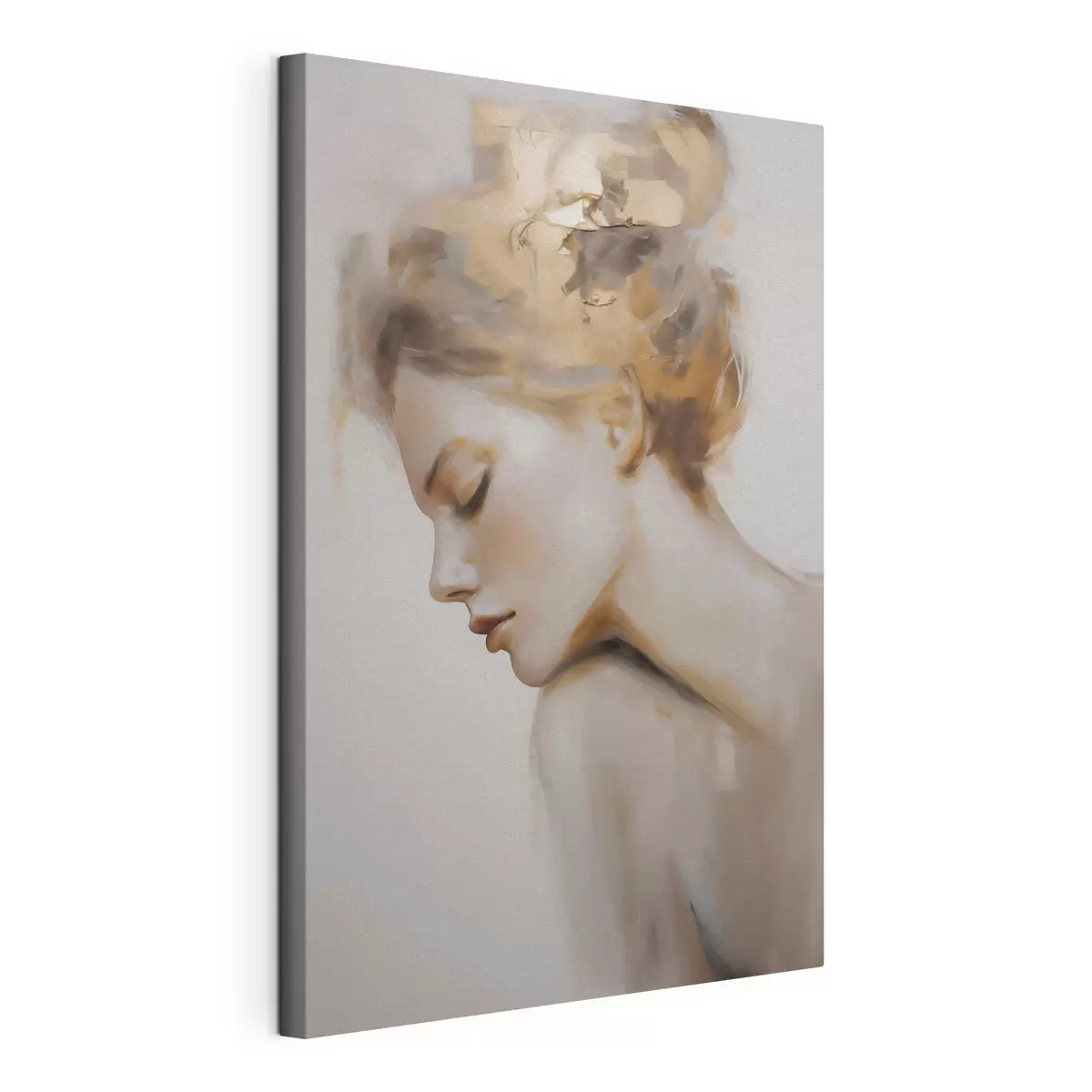 wall murals Portrait of a girl with her eyes closed s51133