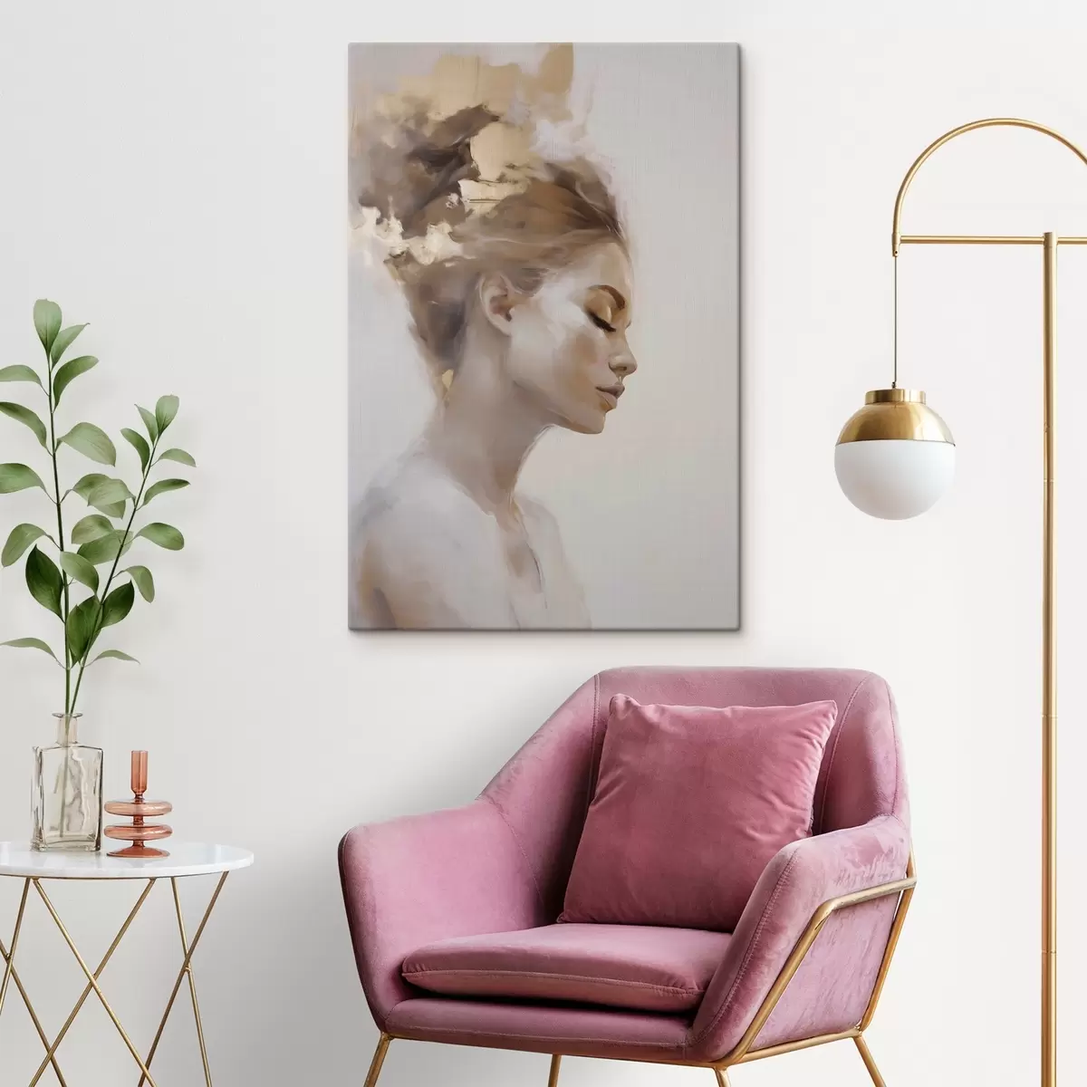 wall murals Profile portrait of a young woman s51134