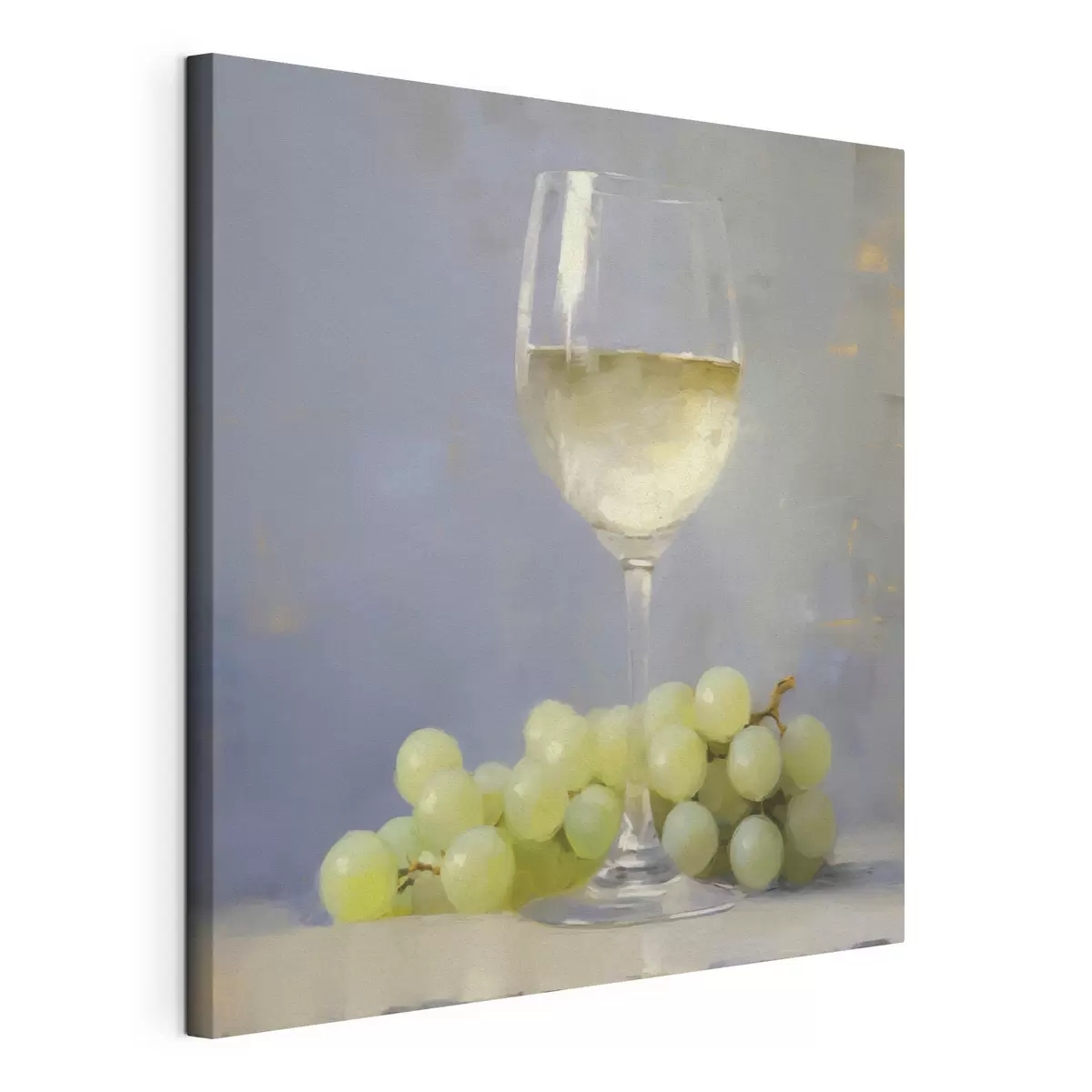 wall murals A glass of wine and grapes, an imitation of a painting s51136
