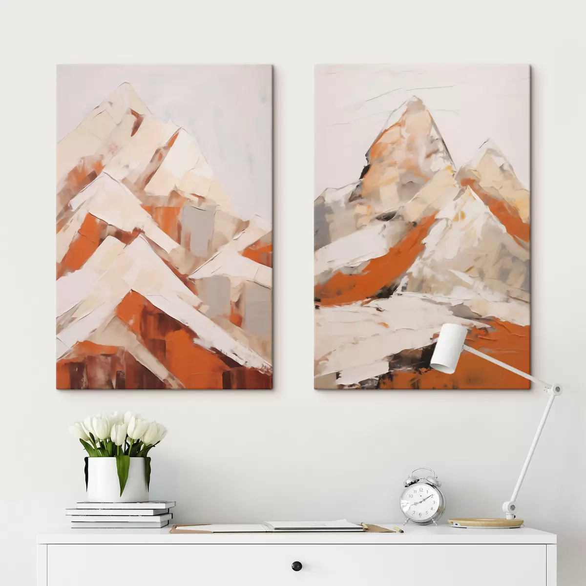 wall murals Mountains, imitation of a painting m31094