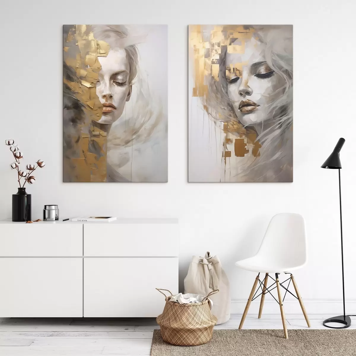 wall murals Abstract portrait, imitation of a painting m31096