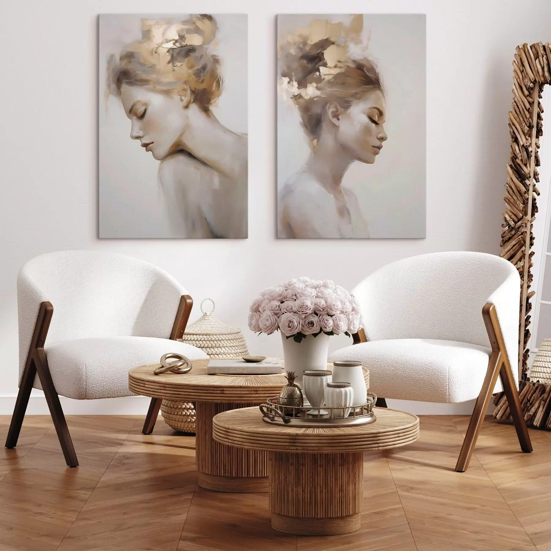 wall murals Portrait of a girl with her eyes closed m31098