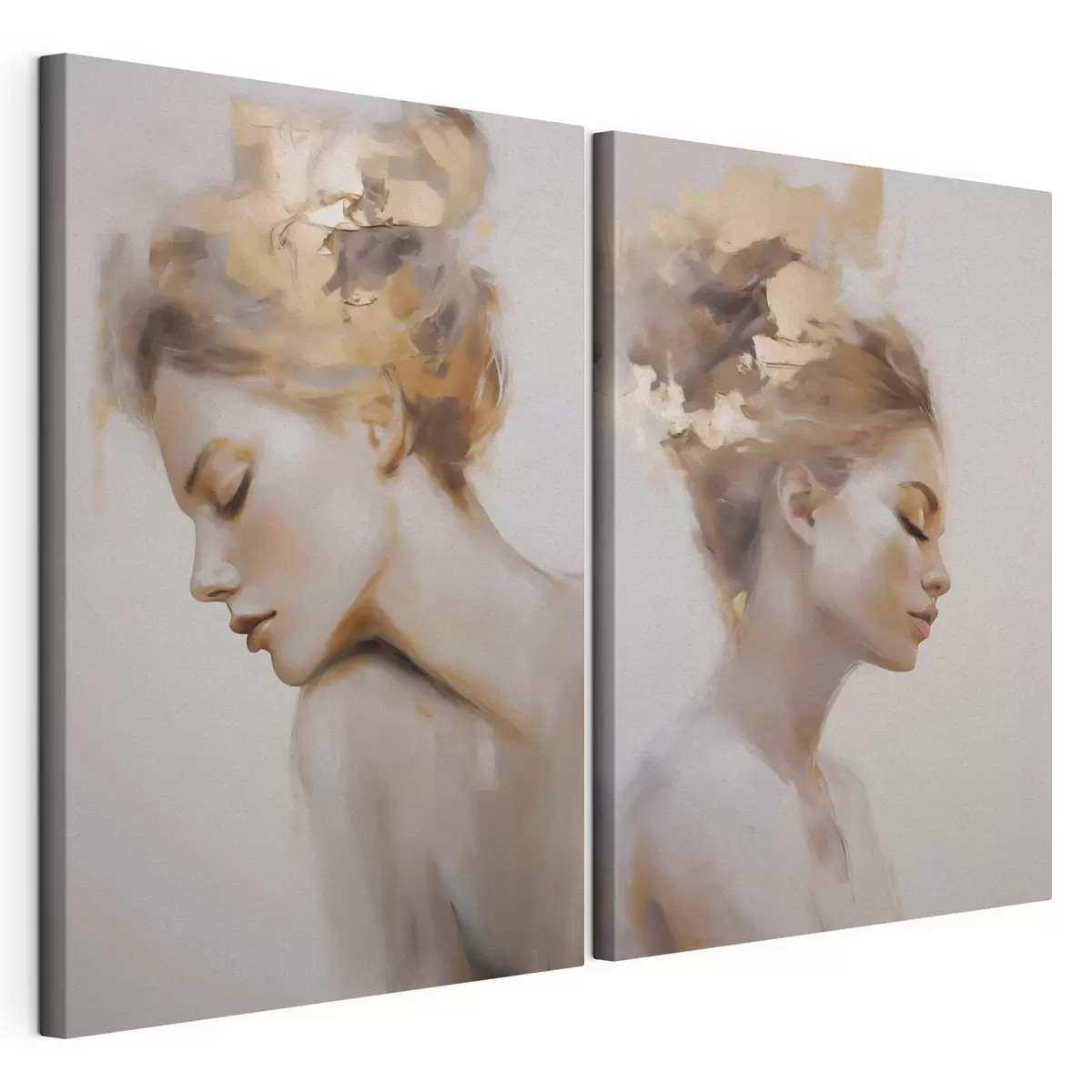 wall murals Portrait of a girl with her eyes closed m31098