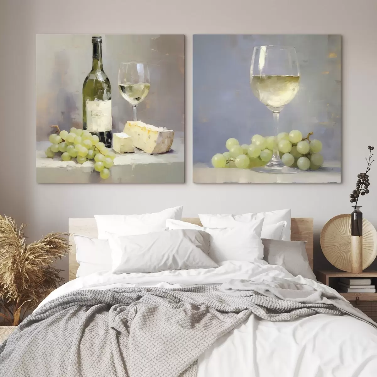 wall murals Wine and grapes, an imitation of a painting m31099