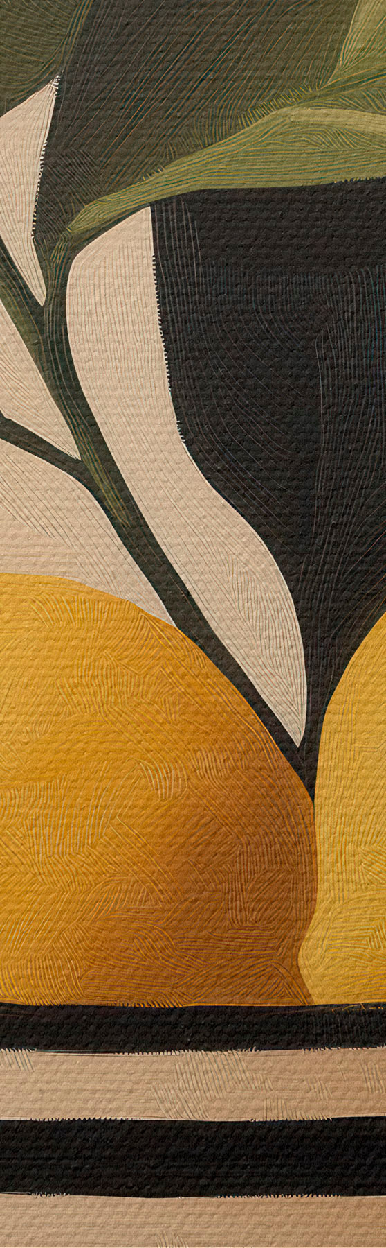 wall murals Lemons in a Striped Bowl s51046