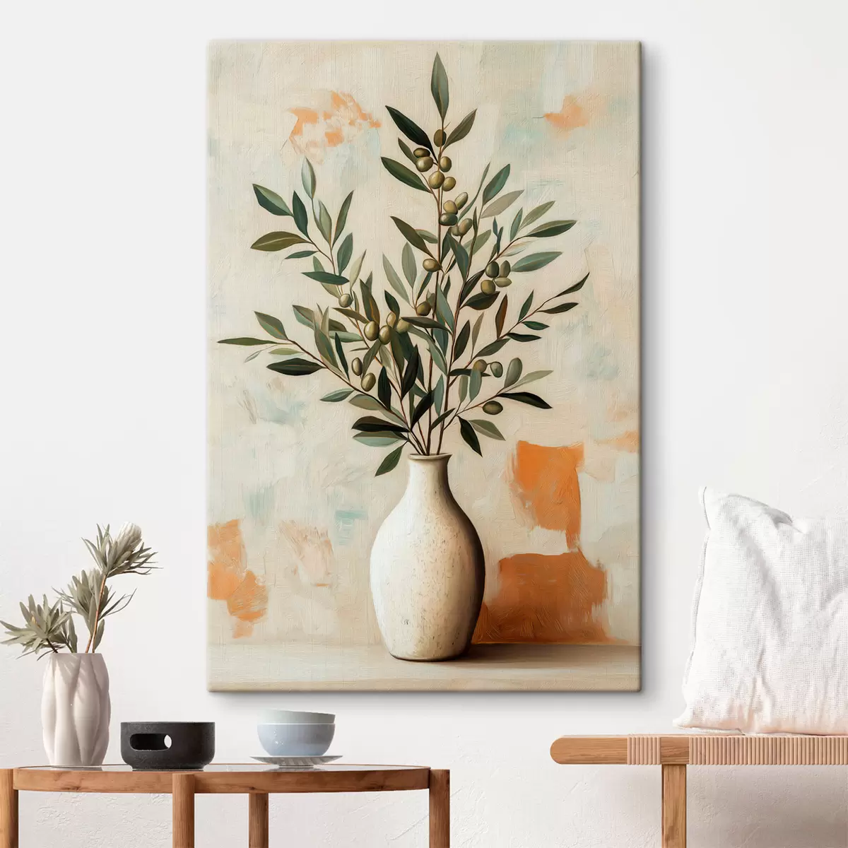 wall murals Olive Branches in a Vase s51047