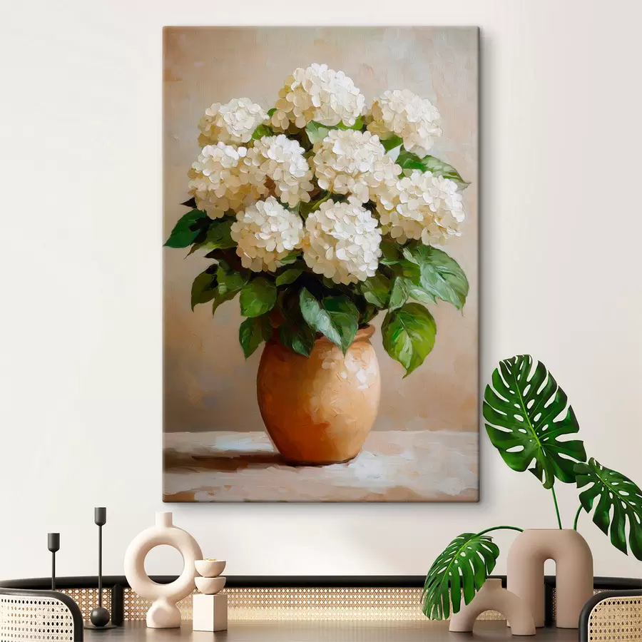 wall murals White hydrangeas s51062