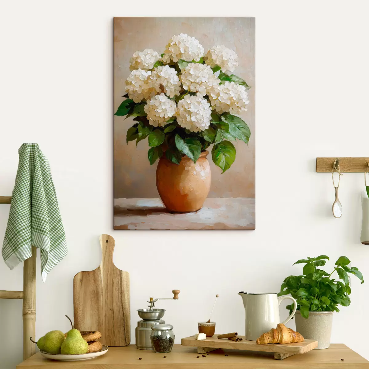 murales hortensias blancas s51062