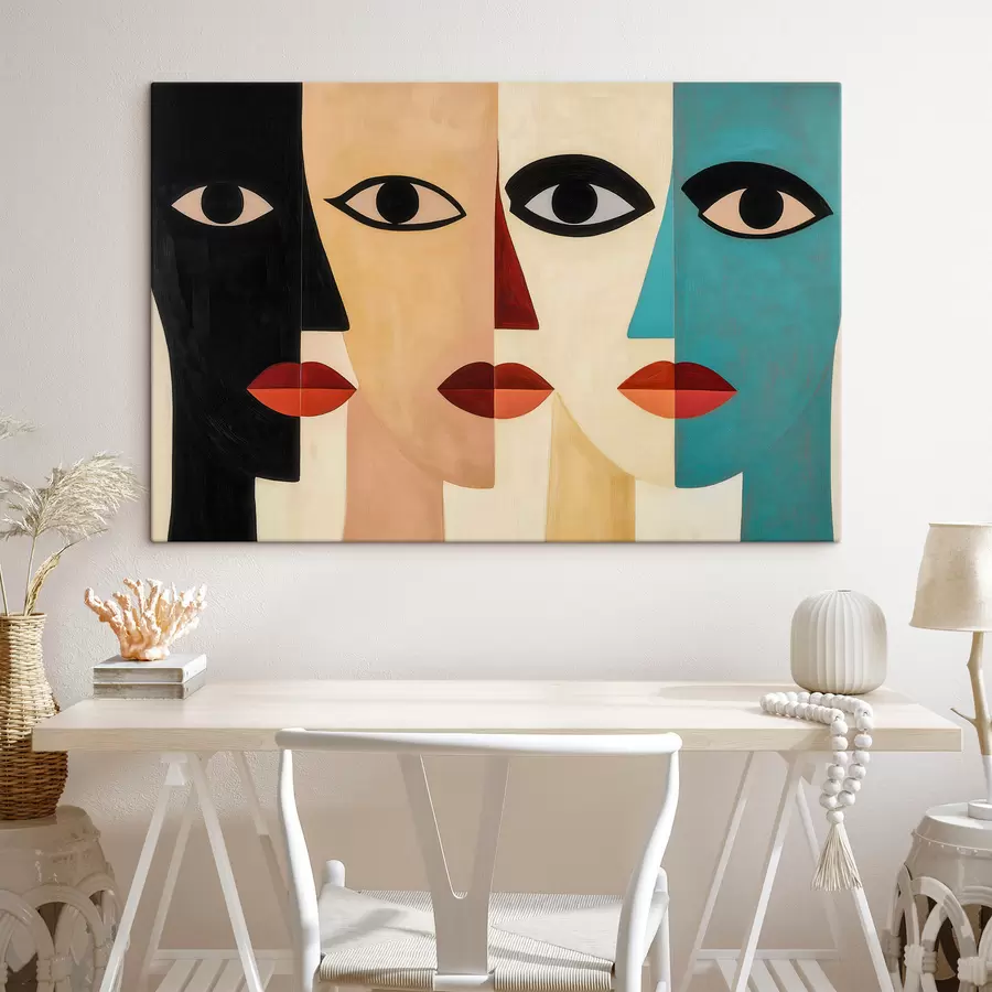 wall murals Abstract faces s51063