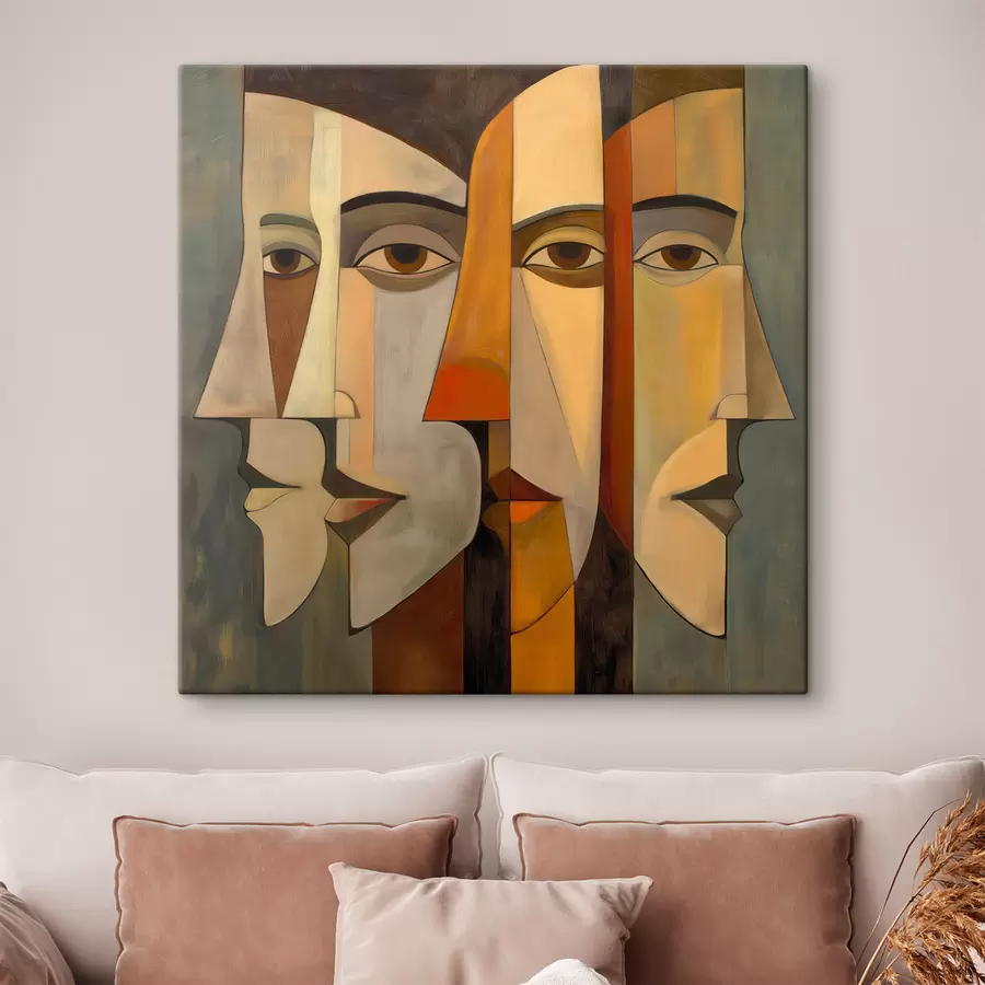 wall murals Abstract Faces s51067