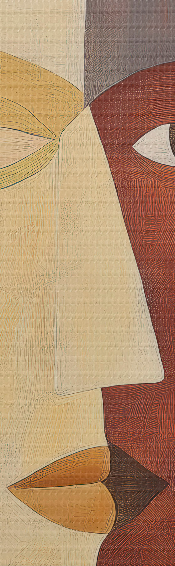 wall murals Abstract Faces s51068