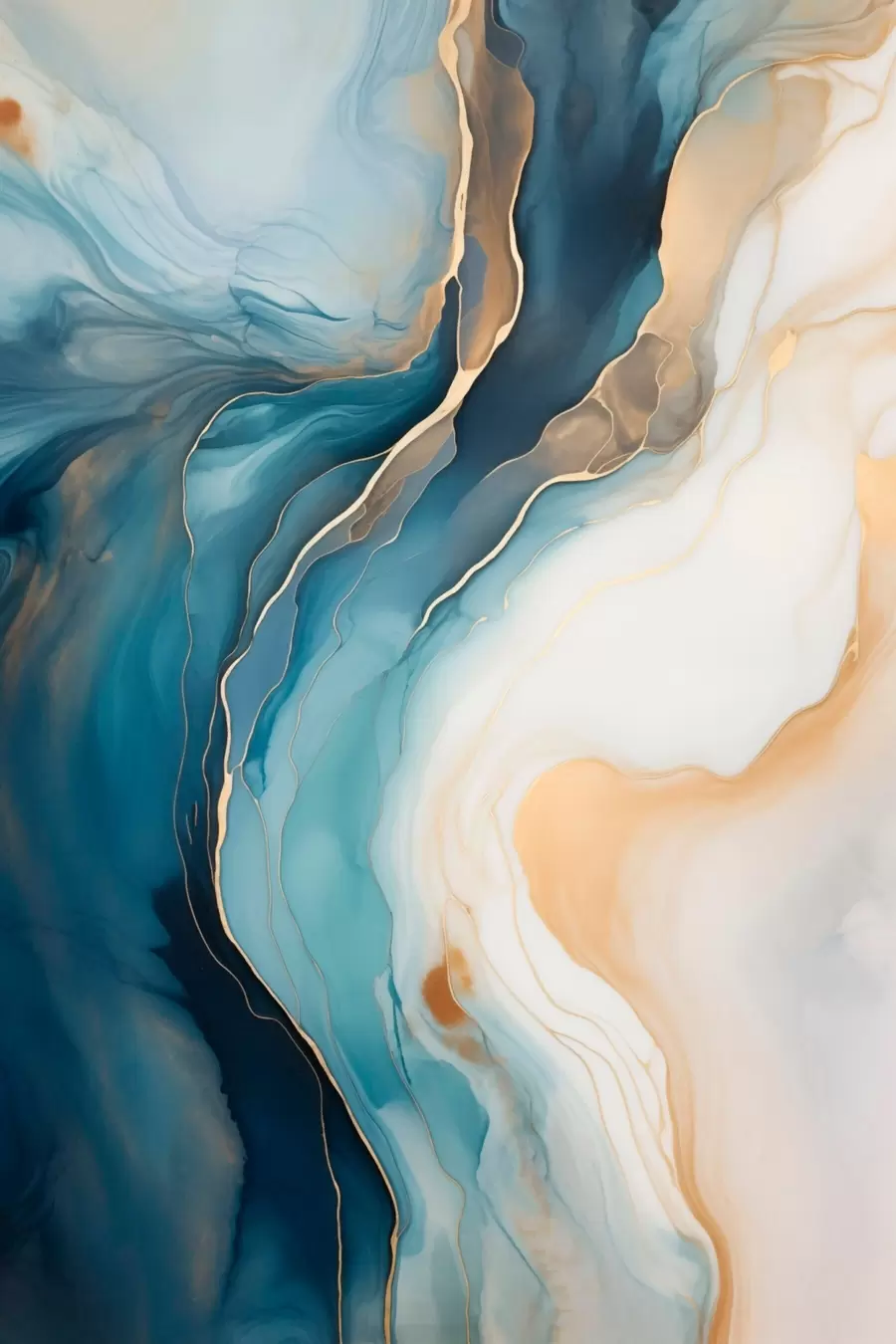 wall murals Emerald Marble with Amber Veins s51083