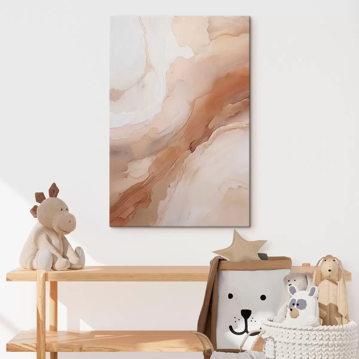 wall murals Beige Mother-of-Pearl Layers with Fine Texture s51084