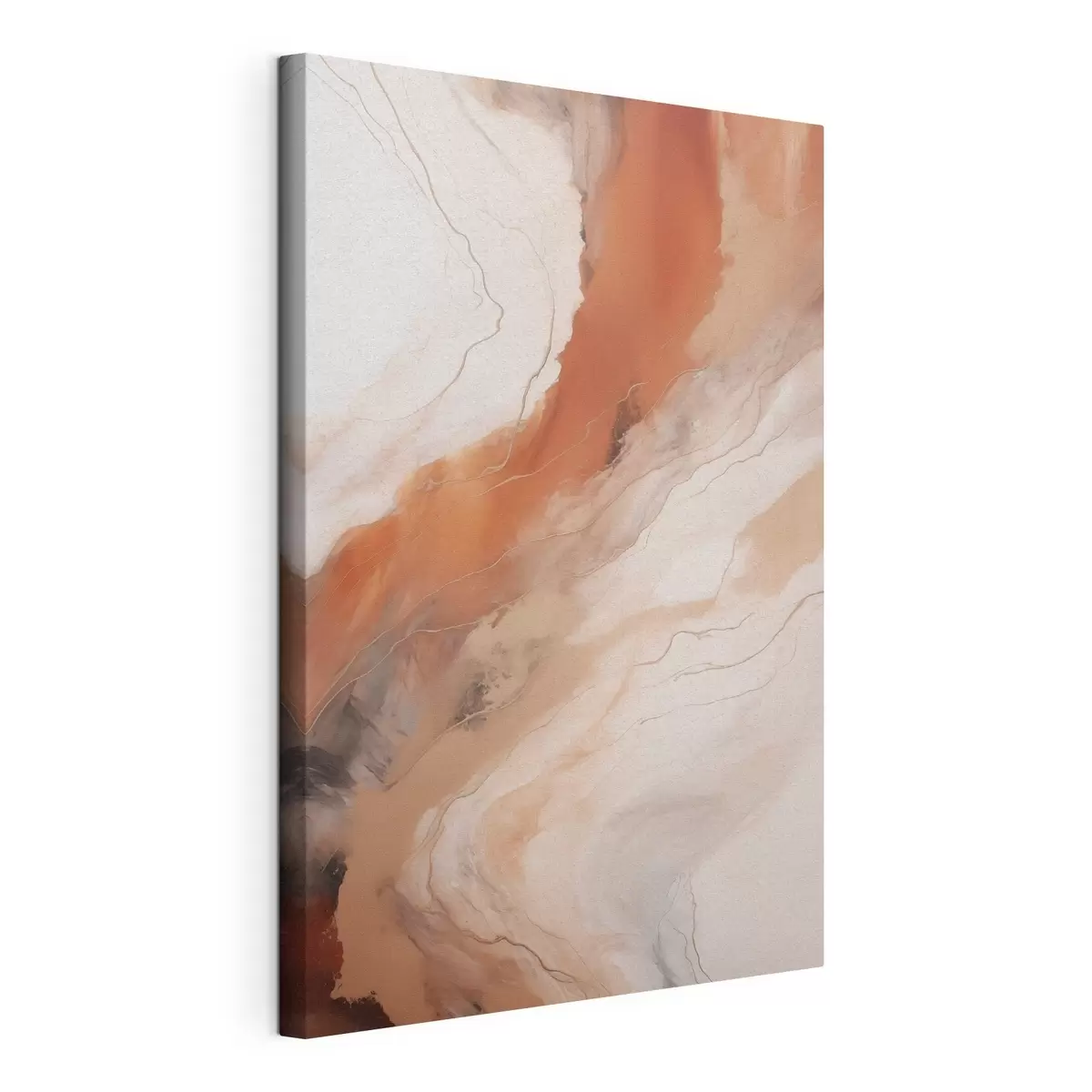 murales Olas de arte fluido en tonos terracota cálidos s51085