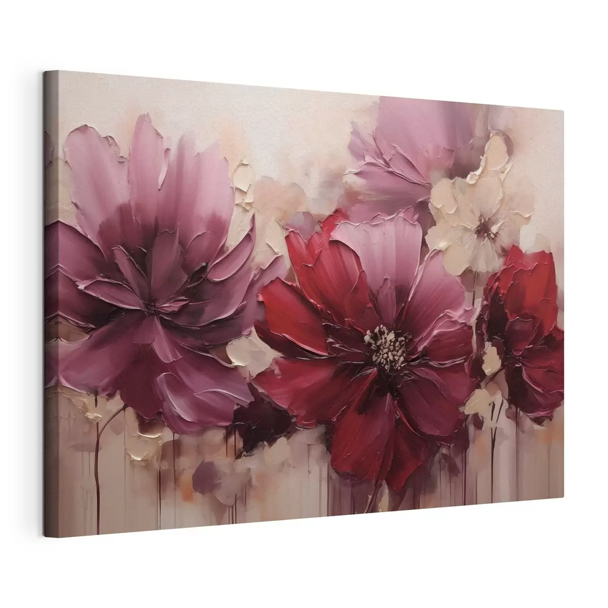 wall murals Lush Burgundy and Powder Dahlias s51086