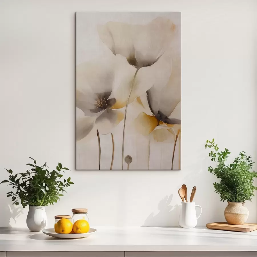 wall murals Airy Poppies in Beige Palette s51090