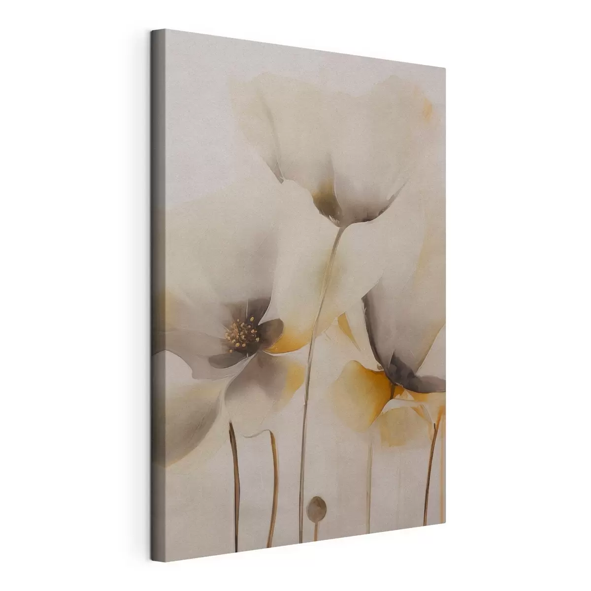 murales Amapolas etéreas en tonos beige s51090