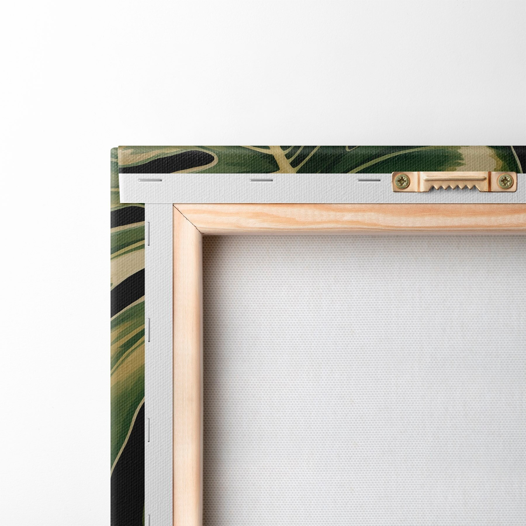 wall murals Glossy Monstera Leaves in Dark Tropics s51091