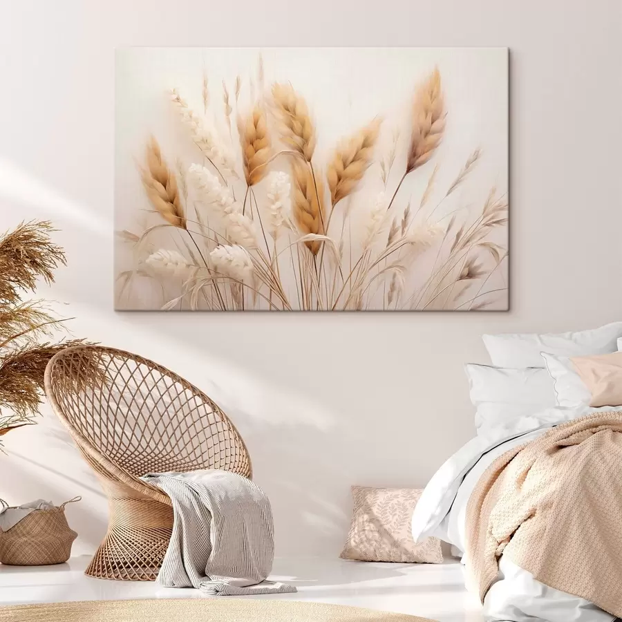 Wall Mural Photo Wallpaper Fluffy Pampas Grass in Eco Style s51093