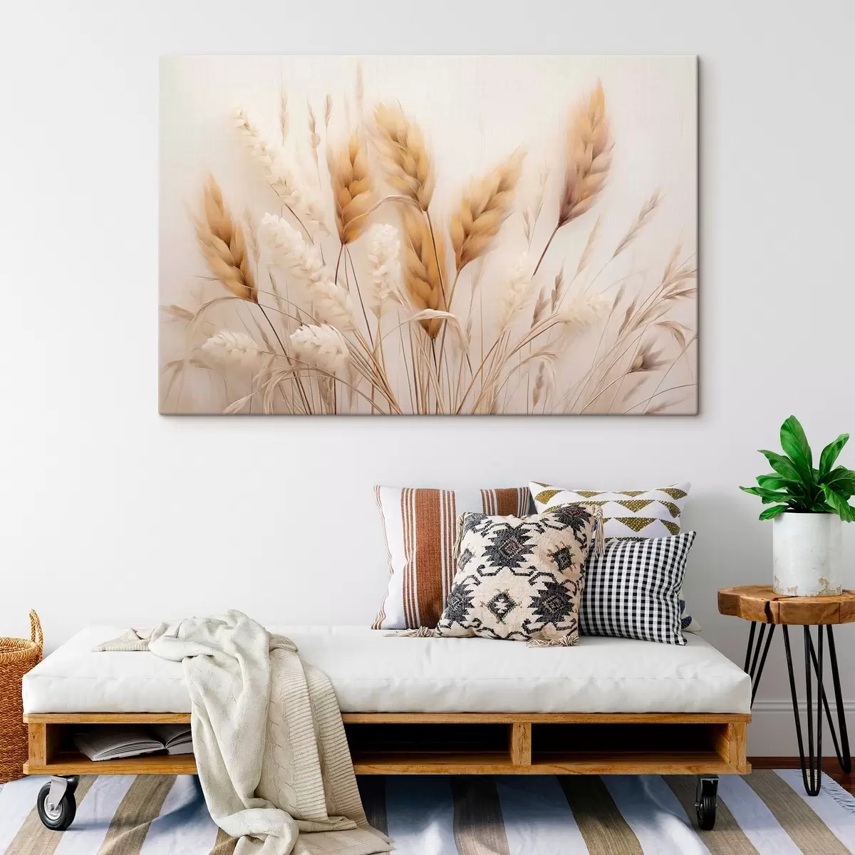 wall murals Fluffy Pampas Grass in Eco Style s51093